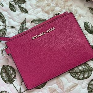 Michael Kors Fuchsia Leather Wristlet